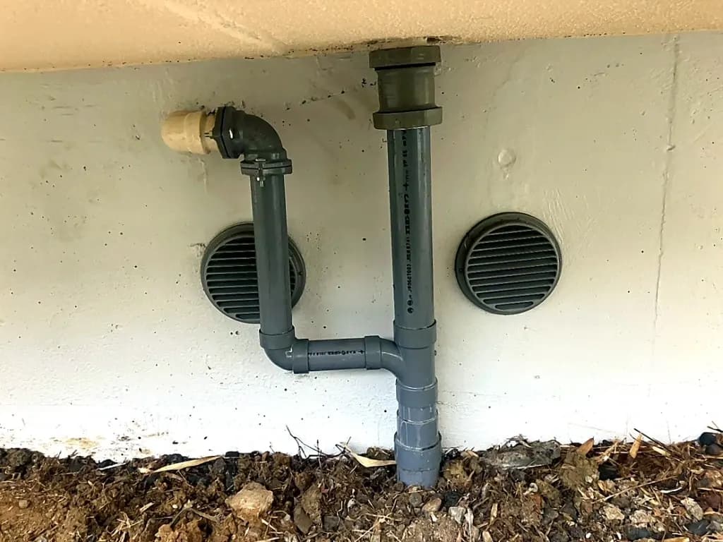 改修後の屋外排水管
